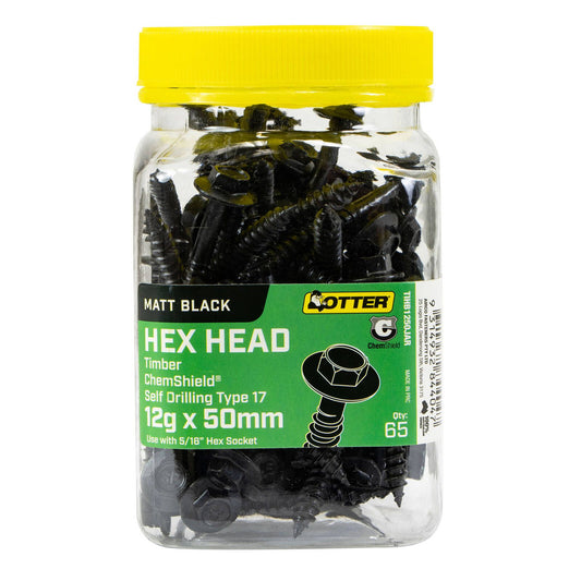 Otter Timber Hex Head Screws - 12g x 50mm - 65 Pack