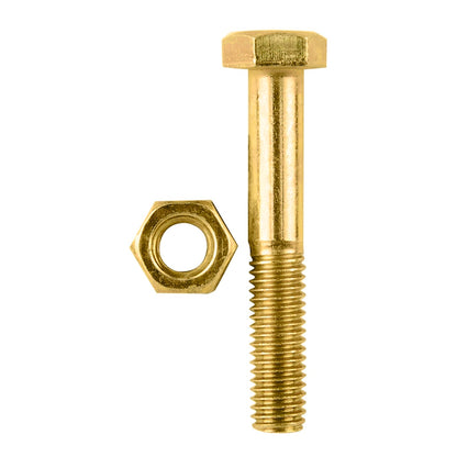 Pinnacle Hex Bolt and Nut - M8 x 50mm - Yellow - 4 Pack