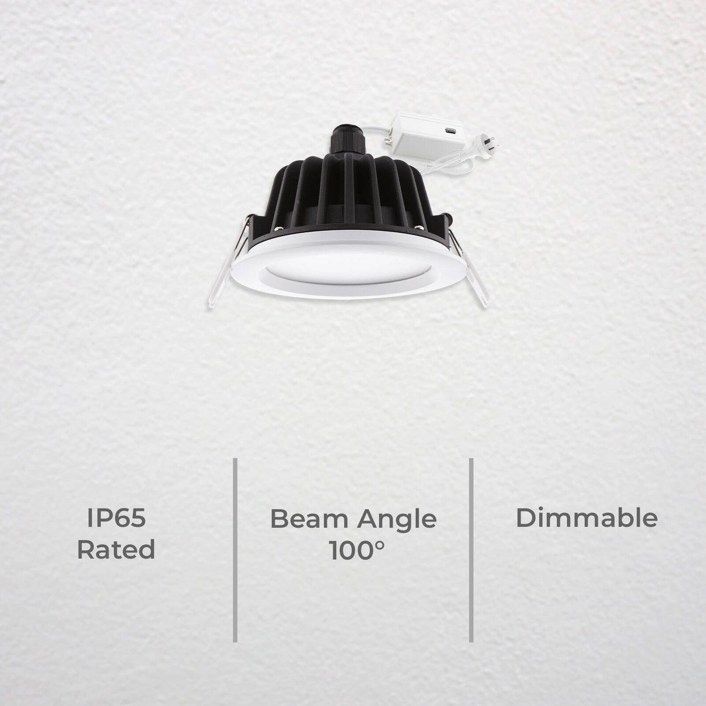 Deta Tri Colour Dimmable LED Downlight - 11W - 92mm - IP65