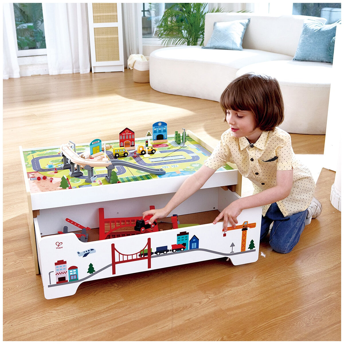 Hape Railway Storage Table Set with Drawer E8941 3+ 814mm