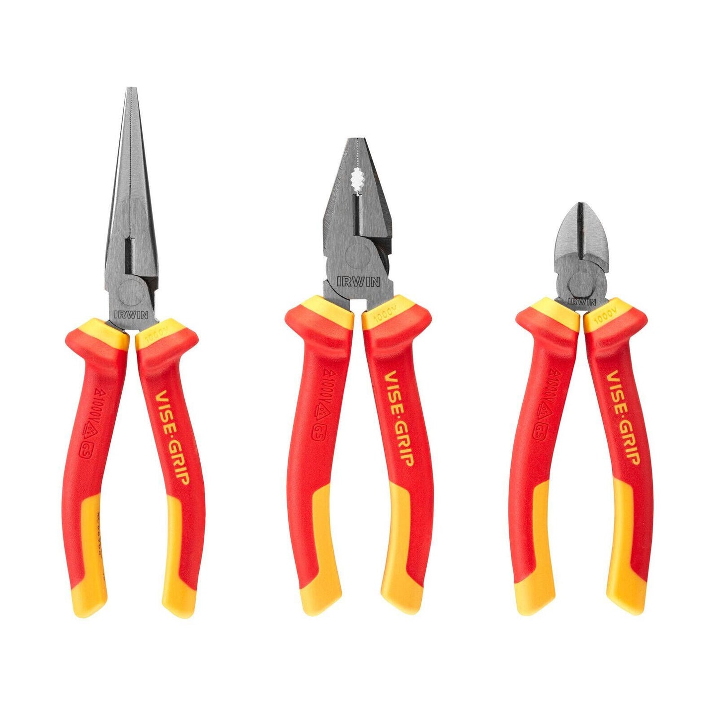 Irwin VDE Plier Set - 3 Piece - 10505519 - 225 x 30 x 240mm