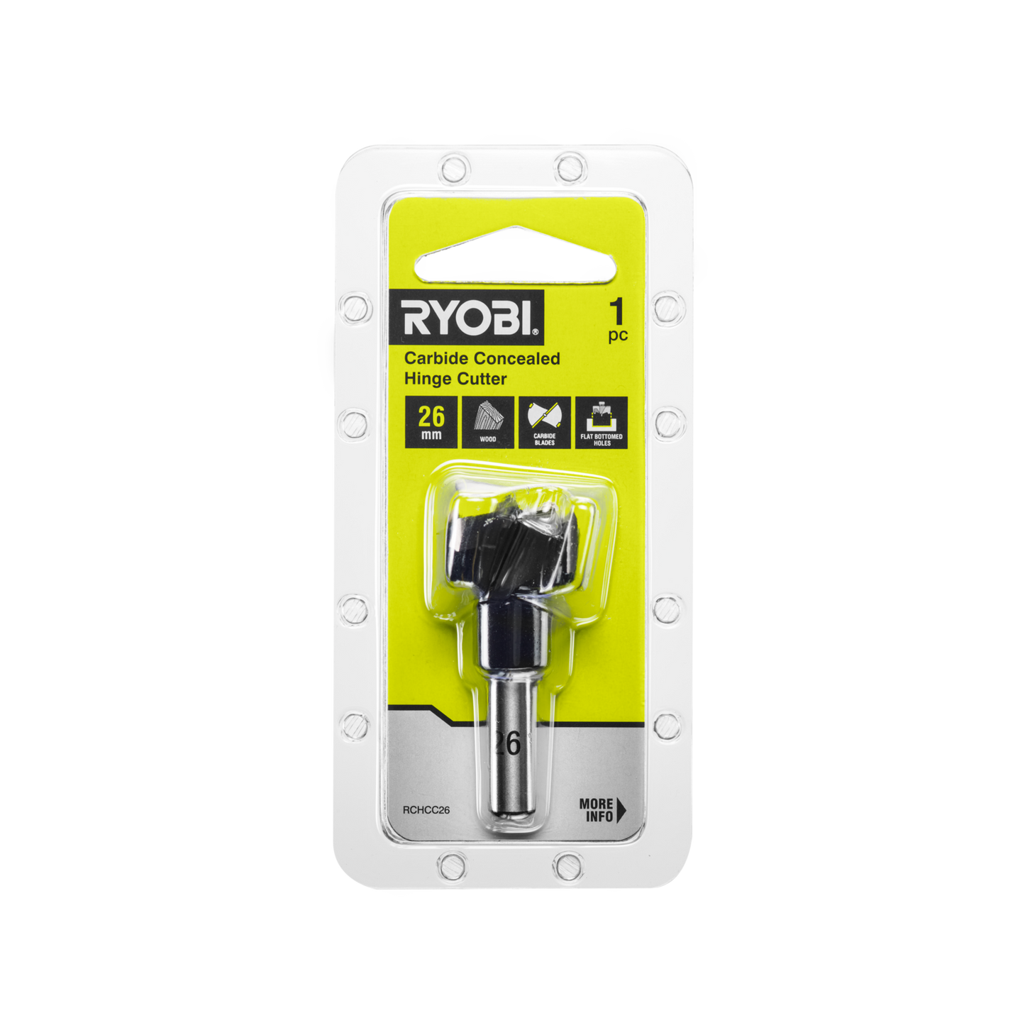 Ryobi Carbide Concealed Hinge Cutter - 26mm
