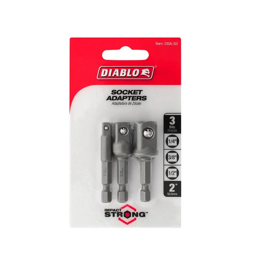 Diablo Socket Adaptor Set 3 Piece