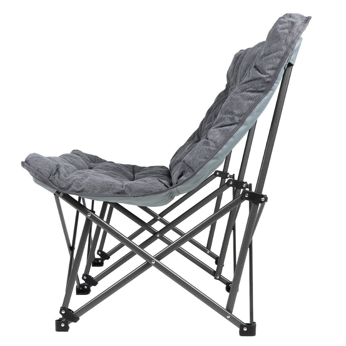 Kingcamp Oversized Padded Double Camping Chair Grey Portable 272kg