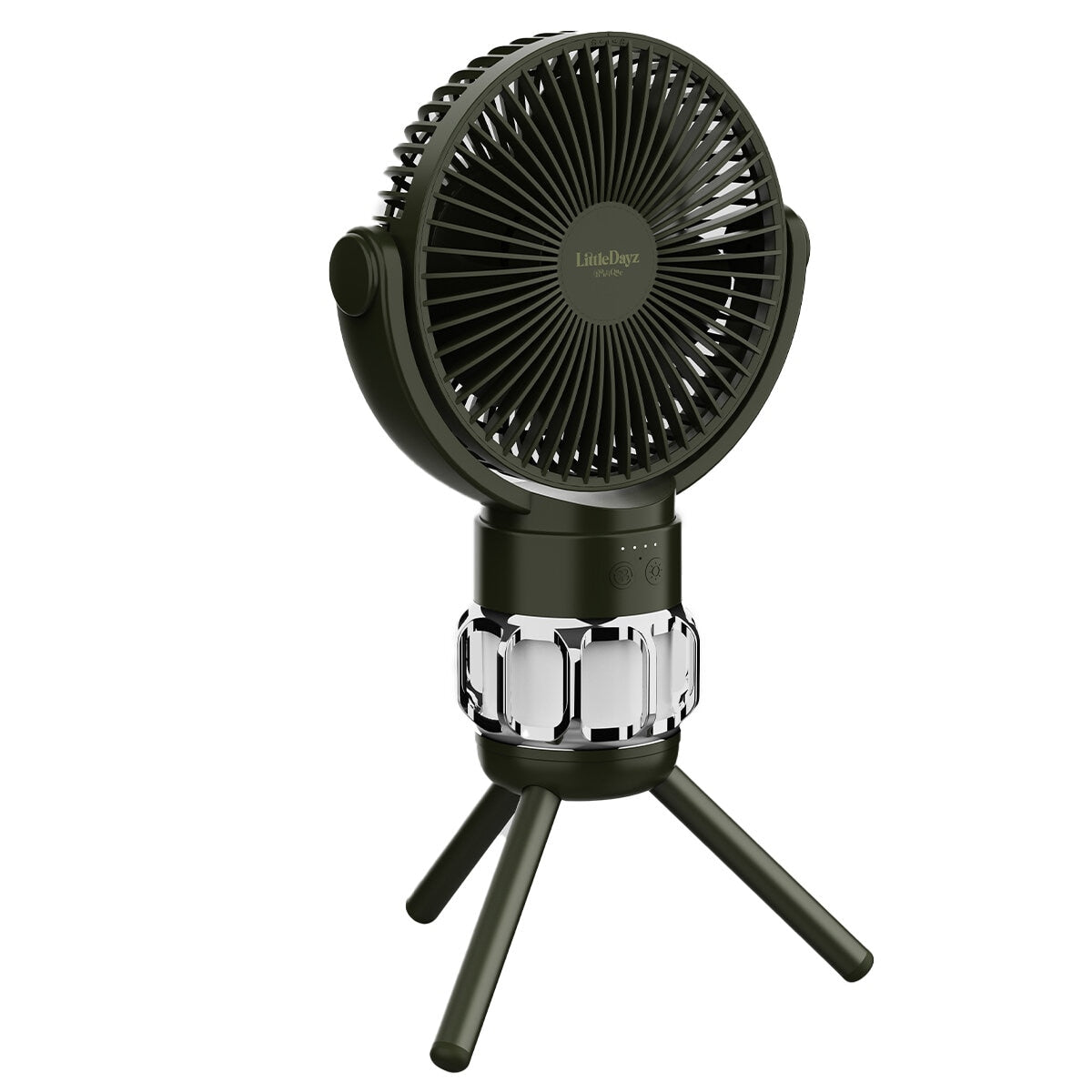 Littledayz Camping Fan and Light Rechargeable QW-F33 Black, 4000 Mah