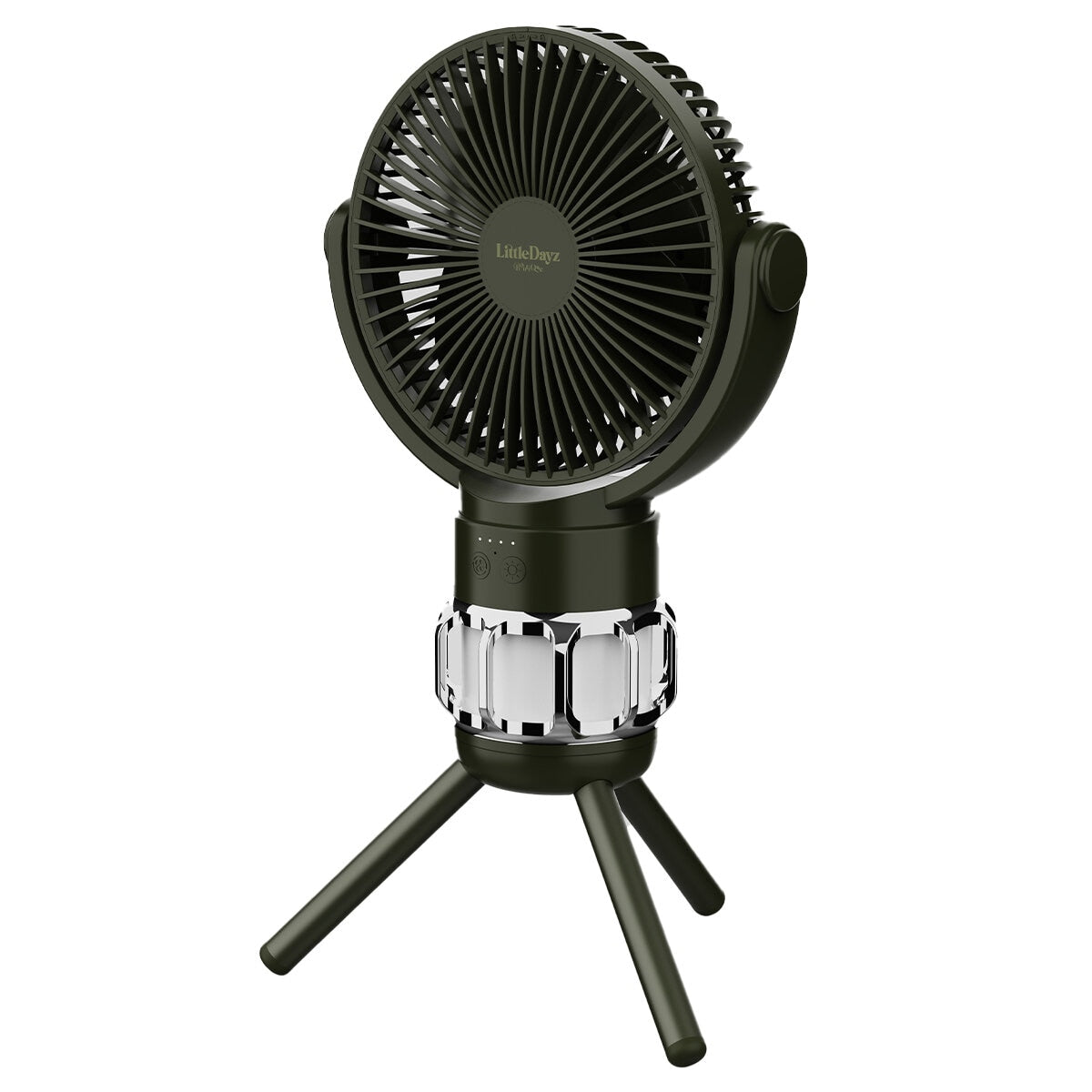 Littledayz Camping Fan and Light Rechargeable QW-F33 Black, 4000 Mah