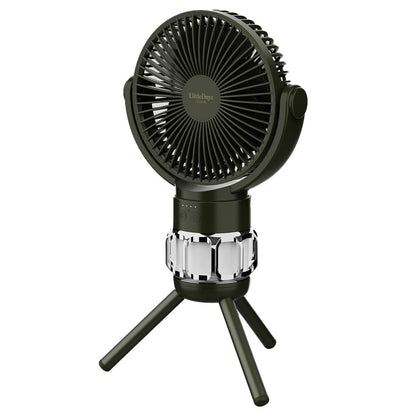 Littledayz Camping Fan and Light Rechargeable QW-F33 Black, 4000 Mah