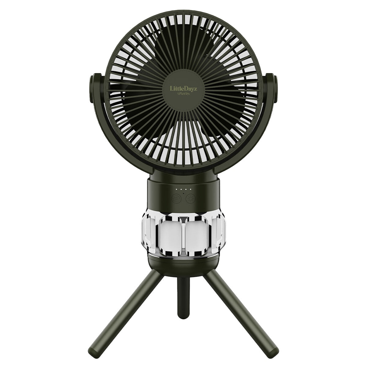 Littledayz Camping Fan and Light Rechargeable QW-F33 Black, 4000 Mah