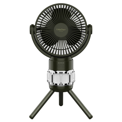 Littledayz Camping Fan and Light Rechargeable QW-F33 Black, 4000 Mah