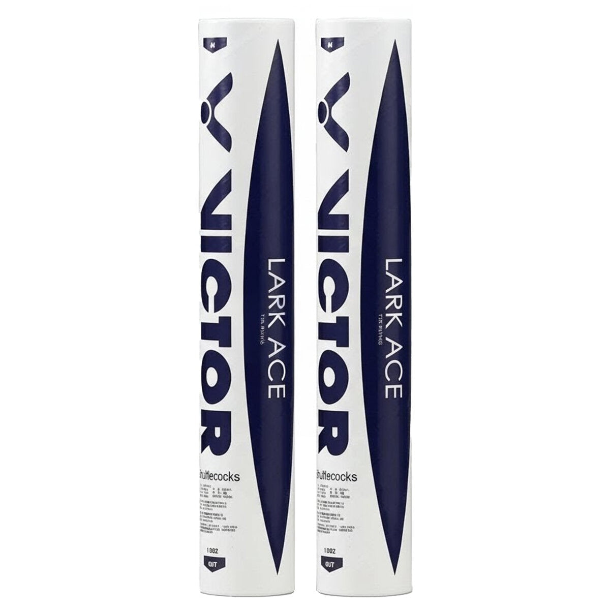 Victor Lark Ace Shuttlecock Standard White Feather Stable 12 x 2 Pack