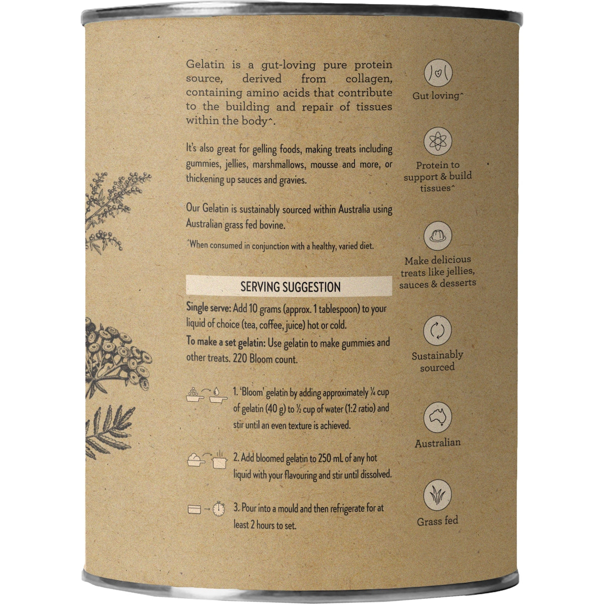 Nutra Naturals Australian Gelatin Powder 150g