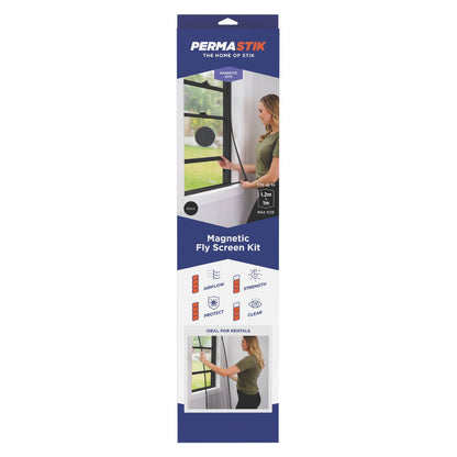 Permastik Magnetic Insect Screen Kit - 1.2 x 1m - Black