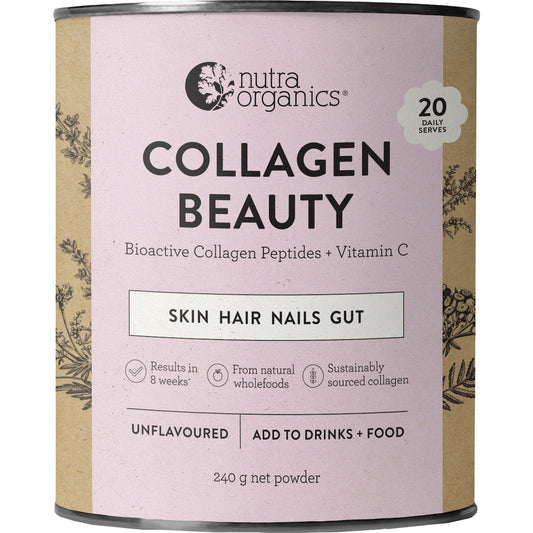 Nutra Naturals Collagen Beauty Skin Hair Nails Gut Unflavoured 240g
