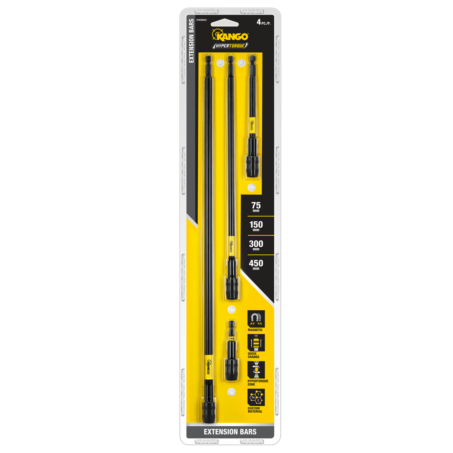 Kango Hypertorque Impact Extension Bar Set - 75 - 4 Piece - 450mm