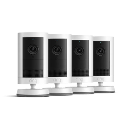 Ring Quick Release Battery + Dual Charger B0FH4HDVSV White 4 Pack