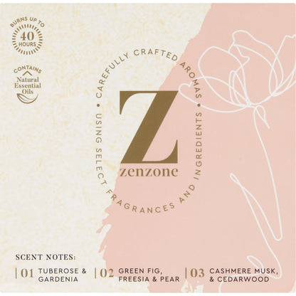 Zenzone Soy Blend Candle Gardenia Blush & Musk 260g