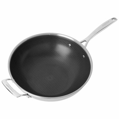 Henckels Paradigm Non-Stick Wok with Lid Tri-Ply Stainless 30cm