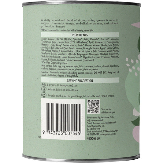 Nutra Naturals Daily Greens & Reds Powder 150g