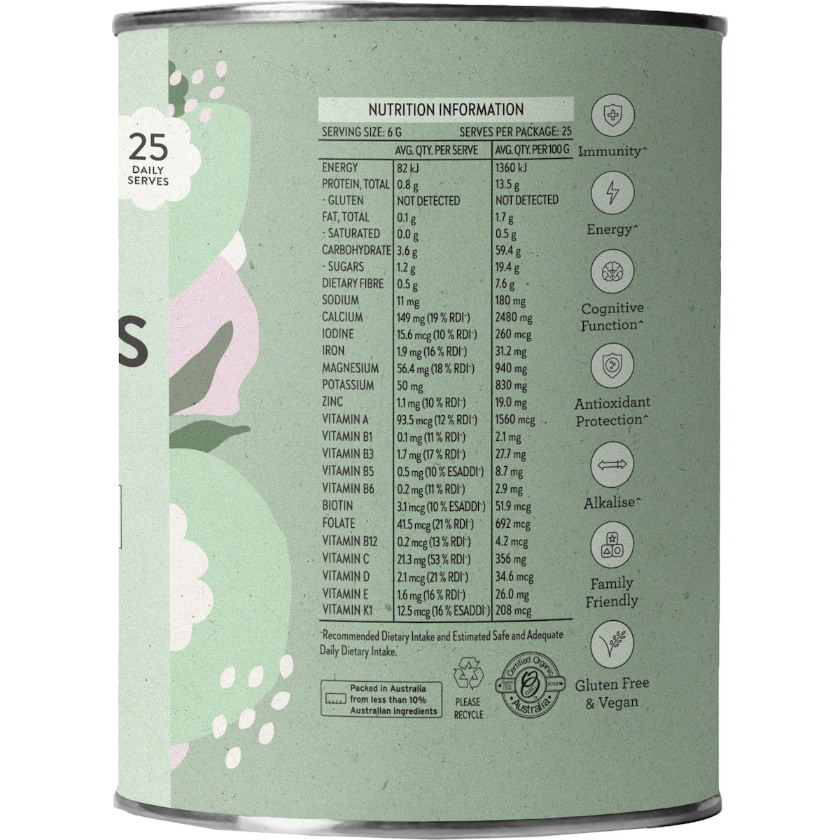 Nutra Naturals Daily Greens & Reds Powder 150g