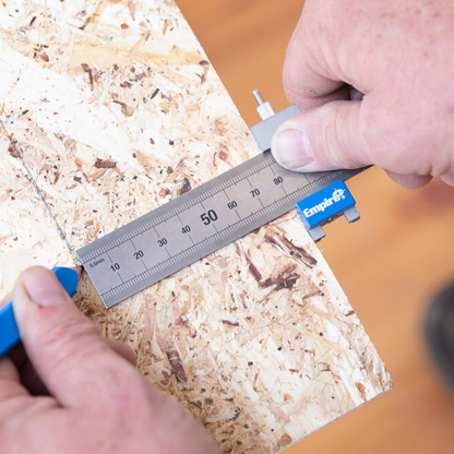 Empire Stainless Steel Ruler Stop - Adjustable Tool - 150mm to 1000mm