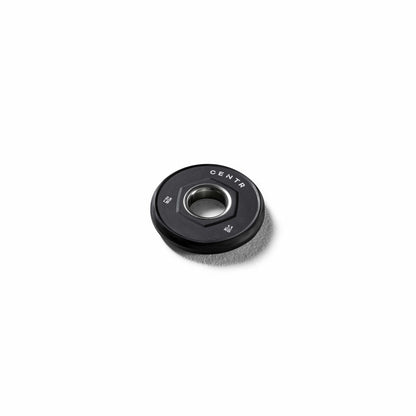 Centr Rubber Olympic Weight Set with Bar Black Chrome Plates and Locking Collars 136kg 2.13m