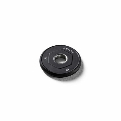 Centr Rubber Olympic Weight Set with Bar Black Chrome Plates and Locking Collars 136kg 2.13m