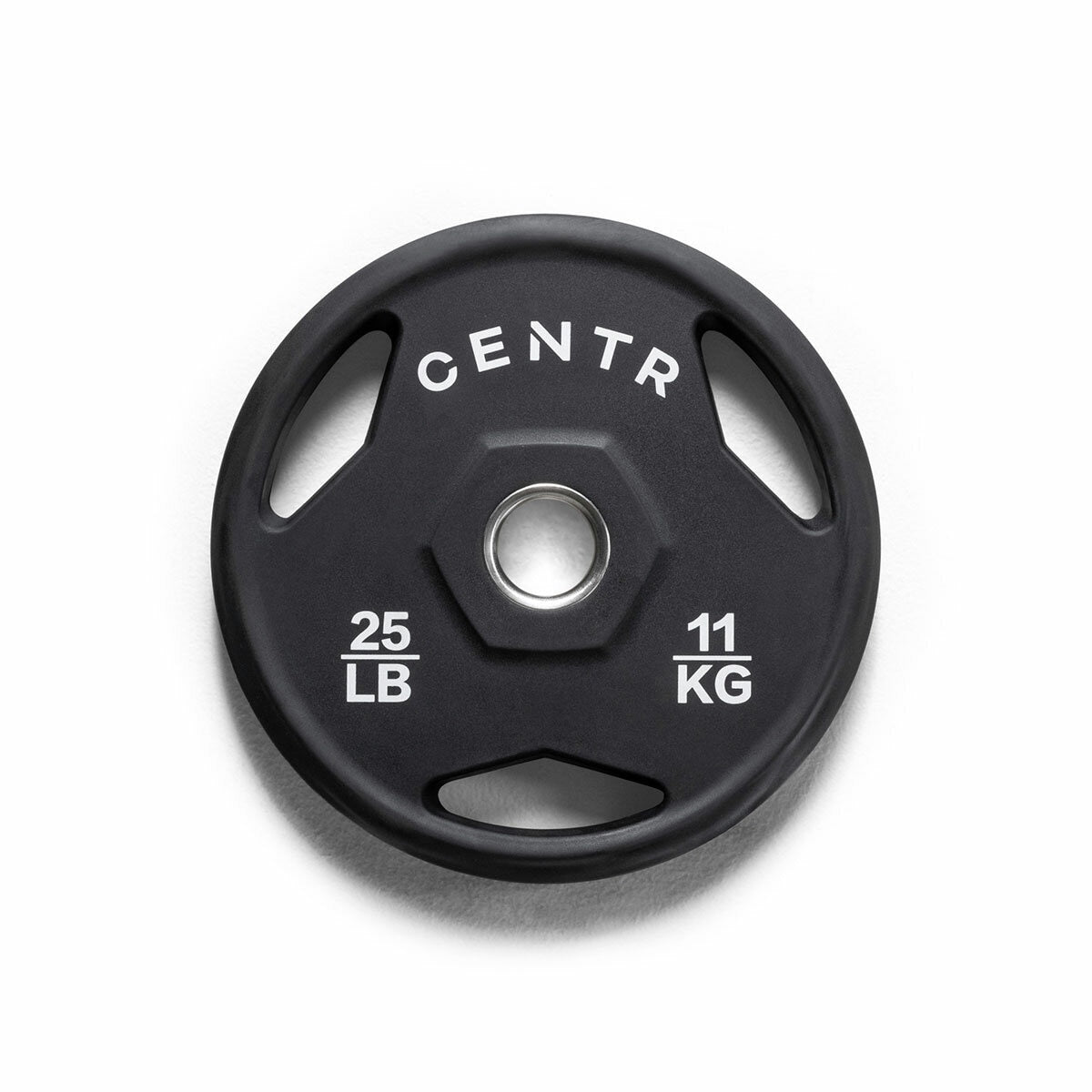 Centr Rubber Olympic Weight Set with Bar Black Chrome Plates and Locking Collars 136kg 2.13m