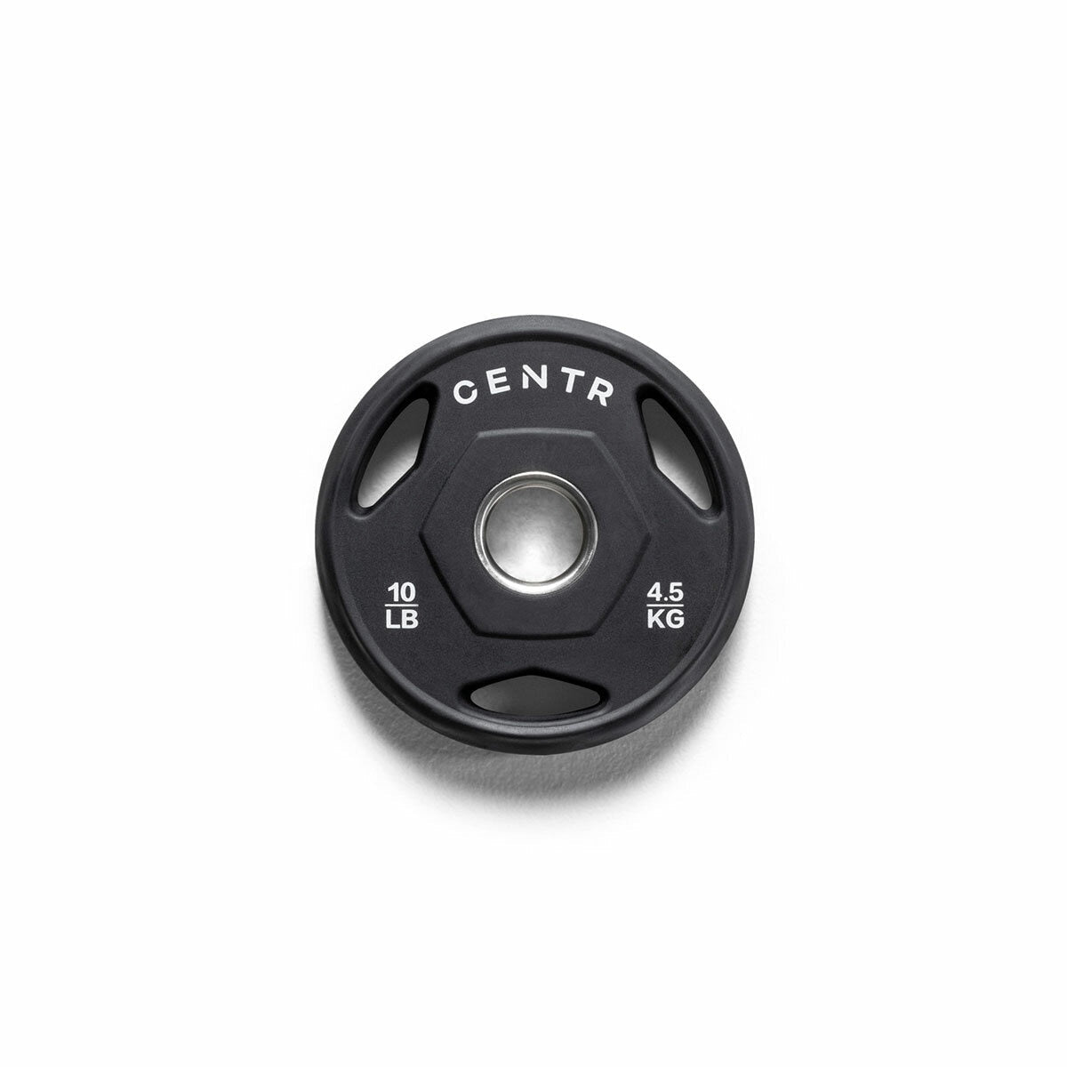 Centr Rubber Olympic Weight Set with Bar Black Chrome Plates and Locking Collars 136kg 2.13m