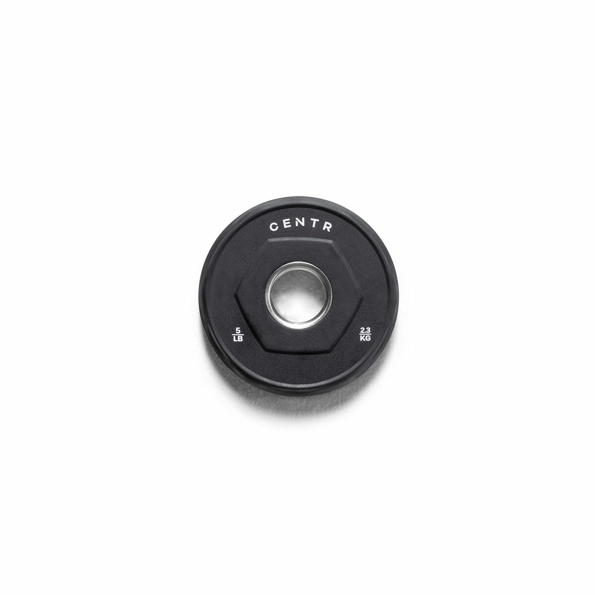 Centr Rubber Olympic Weight Set with Bar Black Chrome Plates and Locking Collars 136kg 2.13m