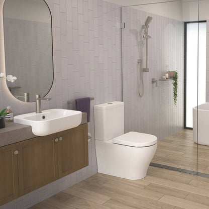 Caroma Luna Basin Mixer - 50 x 167mm - Brushed Nickel