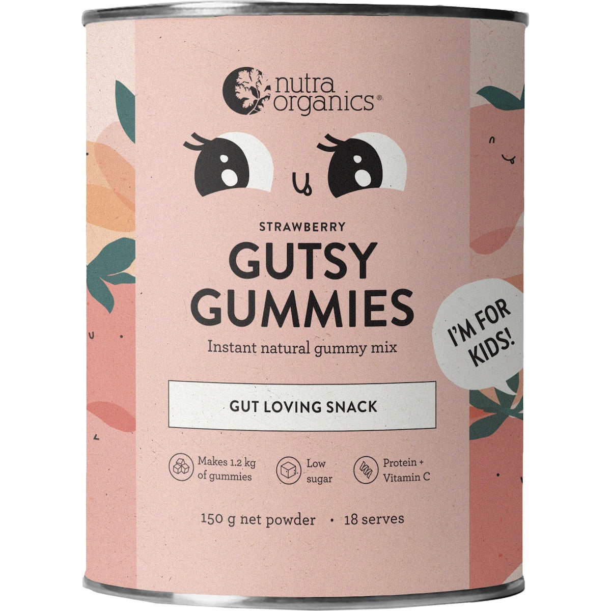 Nutra Naturals Gutsy Gummies Gut Loving Snack Strawberry 150g