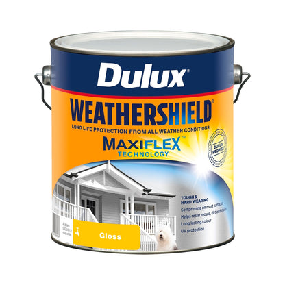 Dulux Weathershield Exterior Paint - 4L - Vivid White Gloss
