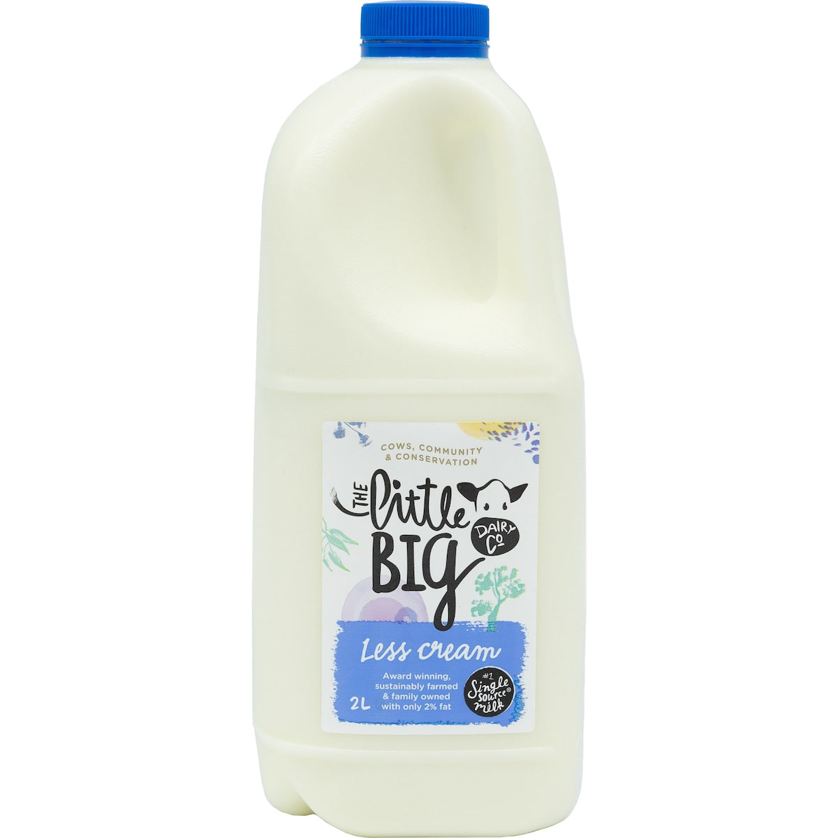 The Little Big Dairy Company Less Cream Milk 2l