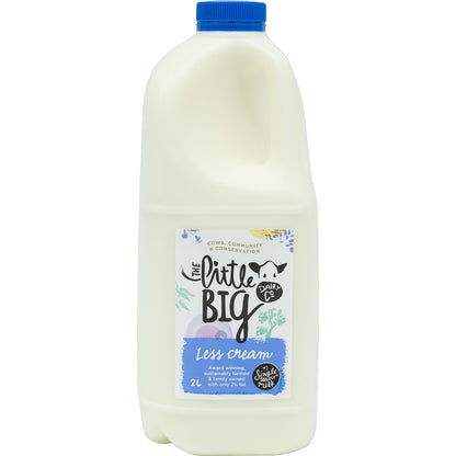 The Little Big Dairy Company Less Cream Milk 2l