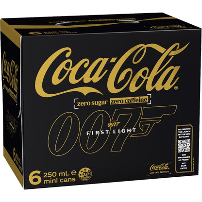 Coca-cola Mini Zero Sugar Zero Caffeine Cans 250ml X 6 Pack