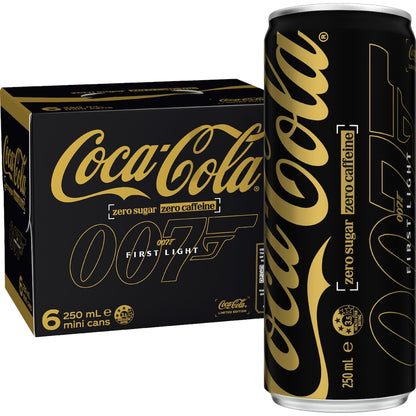 Coca-cola Mini Zero Sugar Zero Caffeine Cans 250ml X 6 Pack