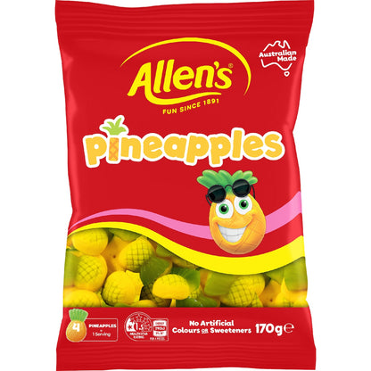Allens Pineapples Jelly Lollies Bag 170g