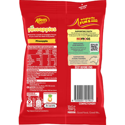 Allens Pineapples Jelly Lollies Bag 170g