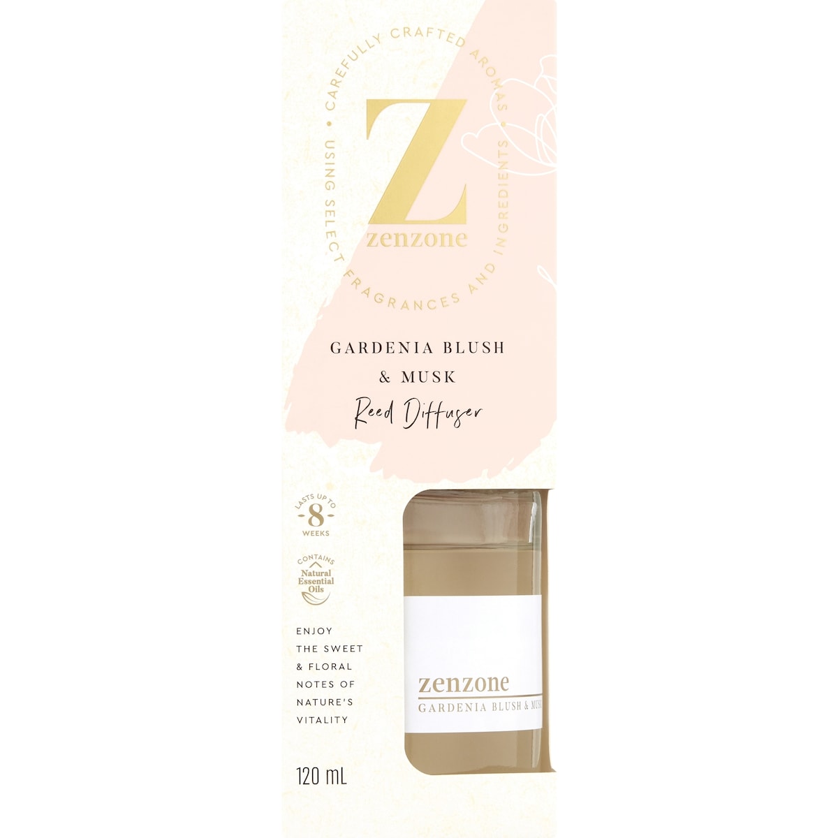 Zenzone Reed Diffuser Gardenia Blush & Musk 120ml