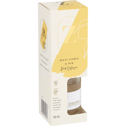 Zenzone Reed Diffuser Zesty Citrus & Oud 120ml