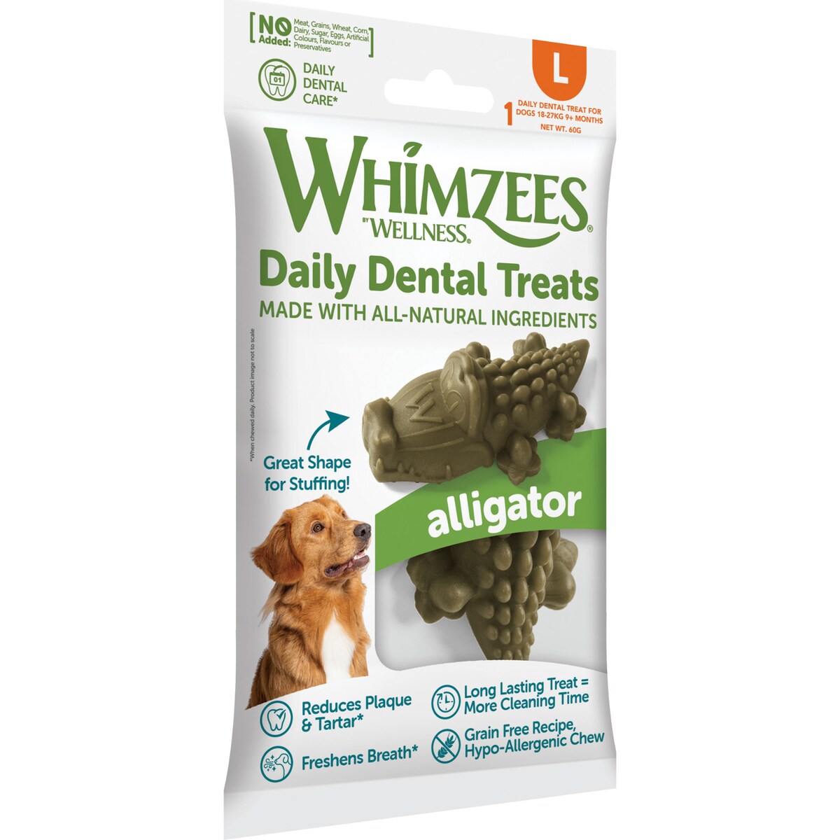 Whimzees Daily Dental Dog Treats Large Each