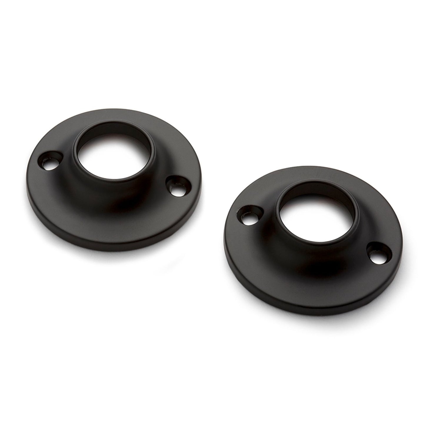 Sandleford Black Fitting Rod Round Flange - 19mm - 2 Pack