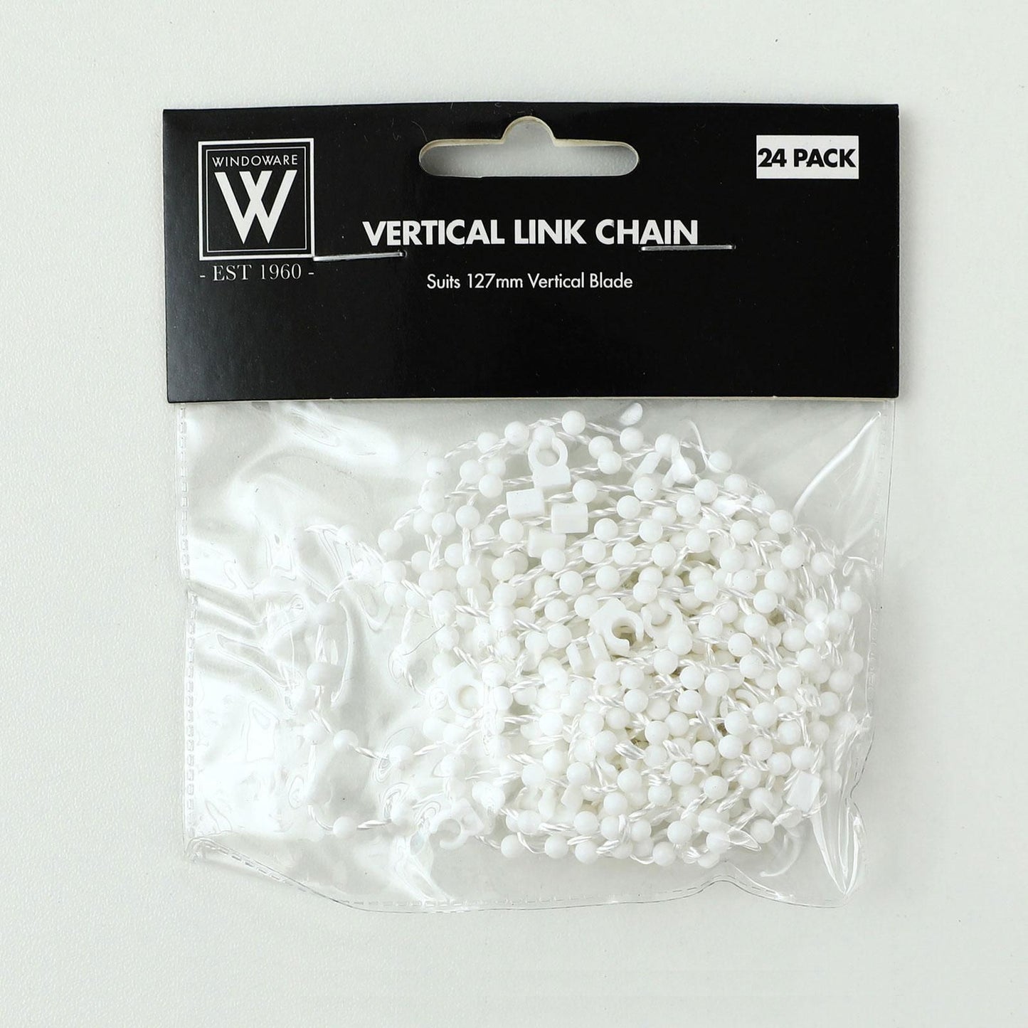 Windoware Vertical Blind Bottom Link Chain - 127mm - White - 24 Pack