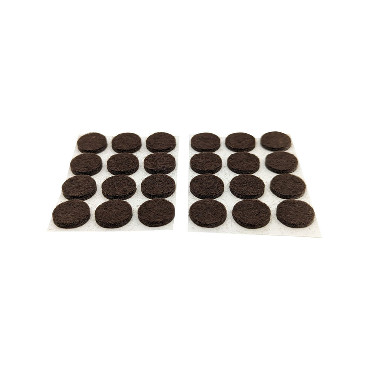 Surface Gard Round Brown Felt Floor Protection Pads 13mm 24 Pack