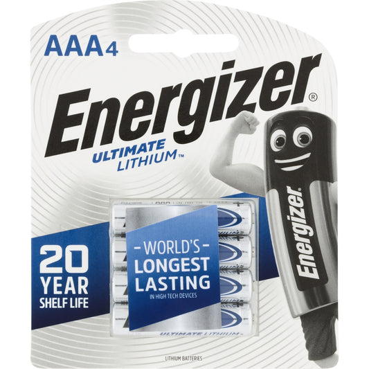 Energizer Ultimate Lithium AAA Battery - 4 Pack