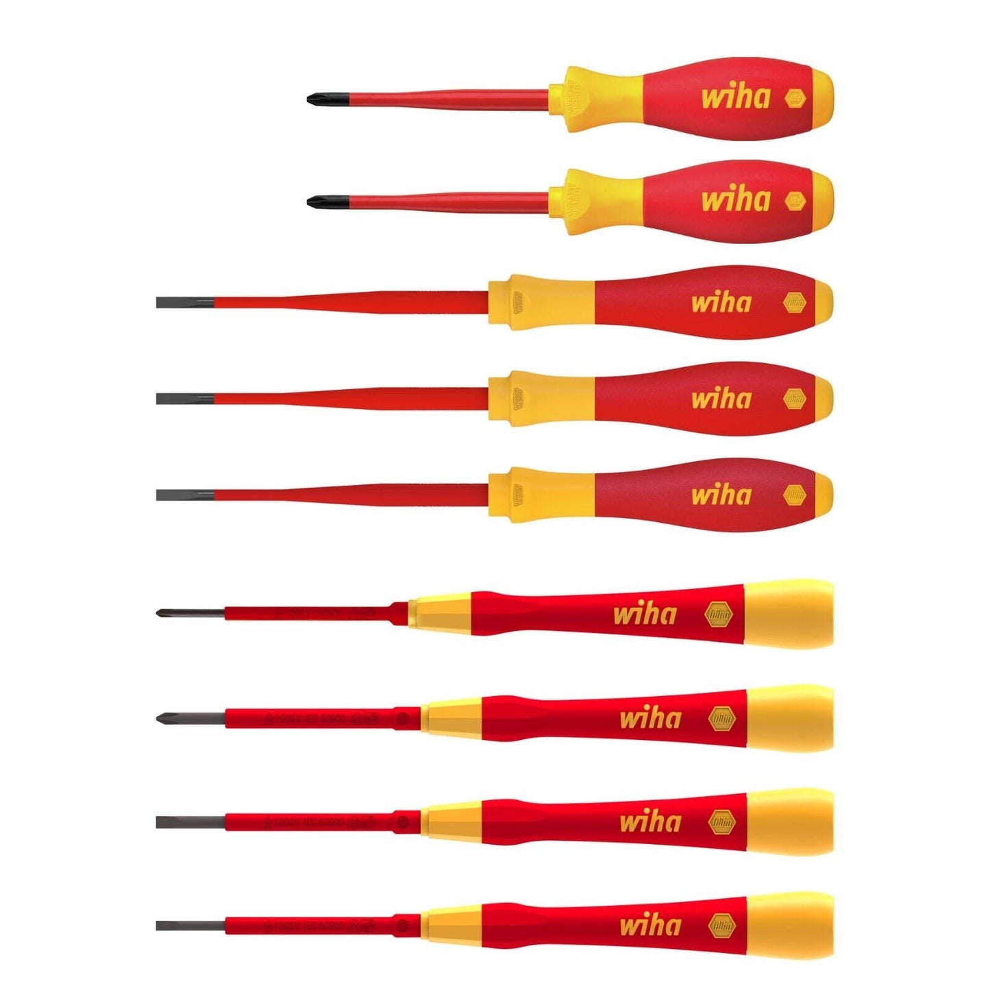 Wiha VDE Insulated Screwdriver Set - 9 Piece - 167mm