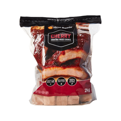 Heat Beads 2kg Cherry Smoking Chunks BBQ Fuel - 2kg Bag - Cherry