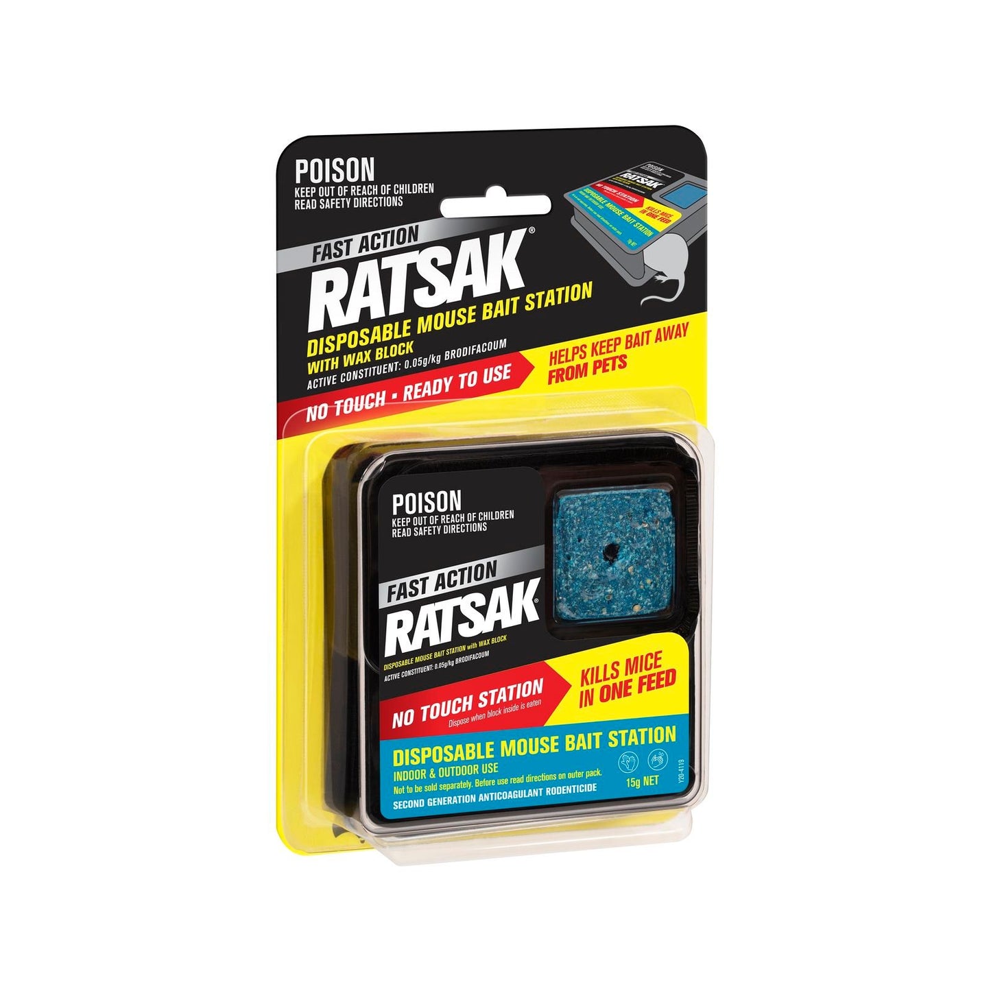 RATSAK Fast Action Mouse Bait Station