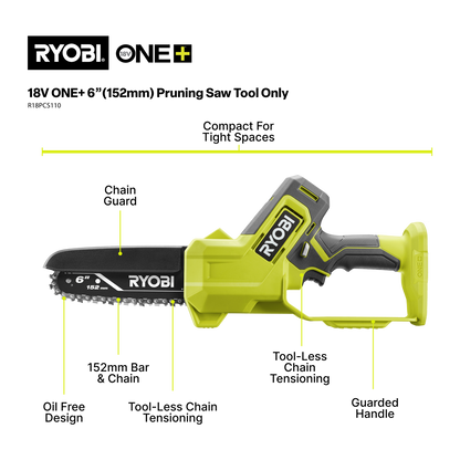 Ryobi ONE+ Pruning Saw - 6" - Tool Only