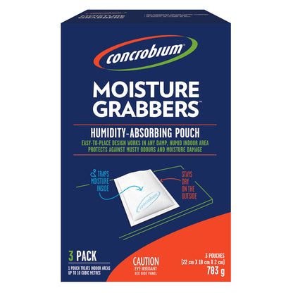Concrobium Moisture Grabbers Humidity Absorbing Pouches - 3 Pack